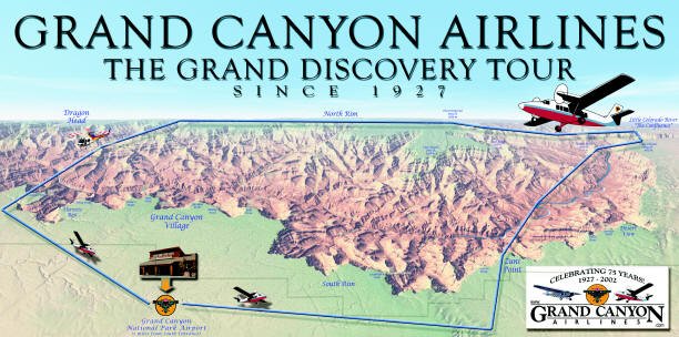 Grand Discovery Tour Map Grand Canyon Airlines