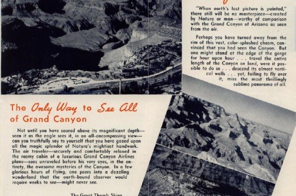brochures grand canyon airlines travel agents brochure